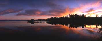 Sunset Reflections, Commons Beach, Tahoe City.