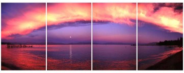 Full Moon Sunset, Commons Beach, Tahoe City.